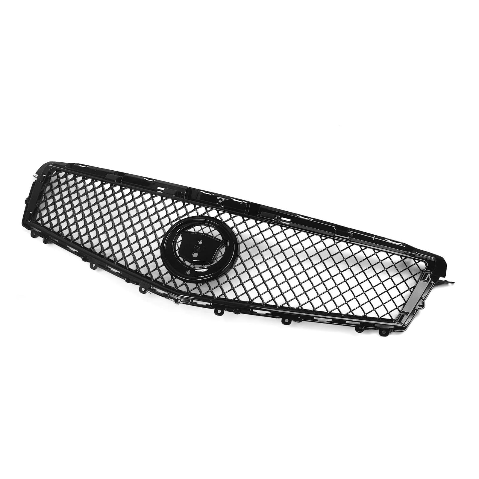 Frontstoßstange Spoiler Für Cadillac Für ATS 2013 2014 Limousine 4-Türer Schwarz Honeycomb Stil Auto Obere Stoßstange Haube Mesh Vent Grid Racing Grills Front Grille Frontstoßstange Lip von Cvgffs