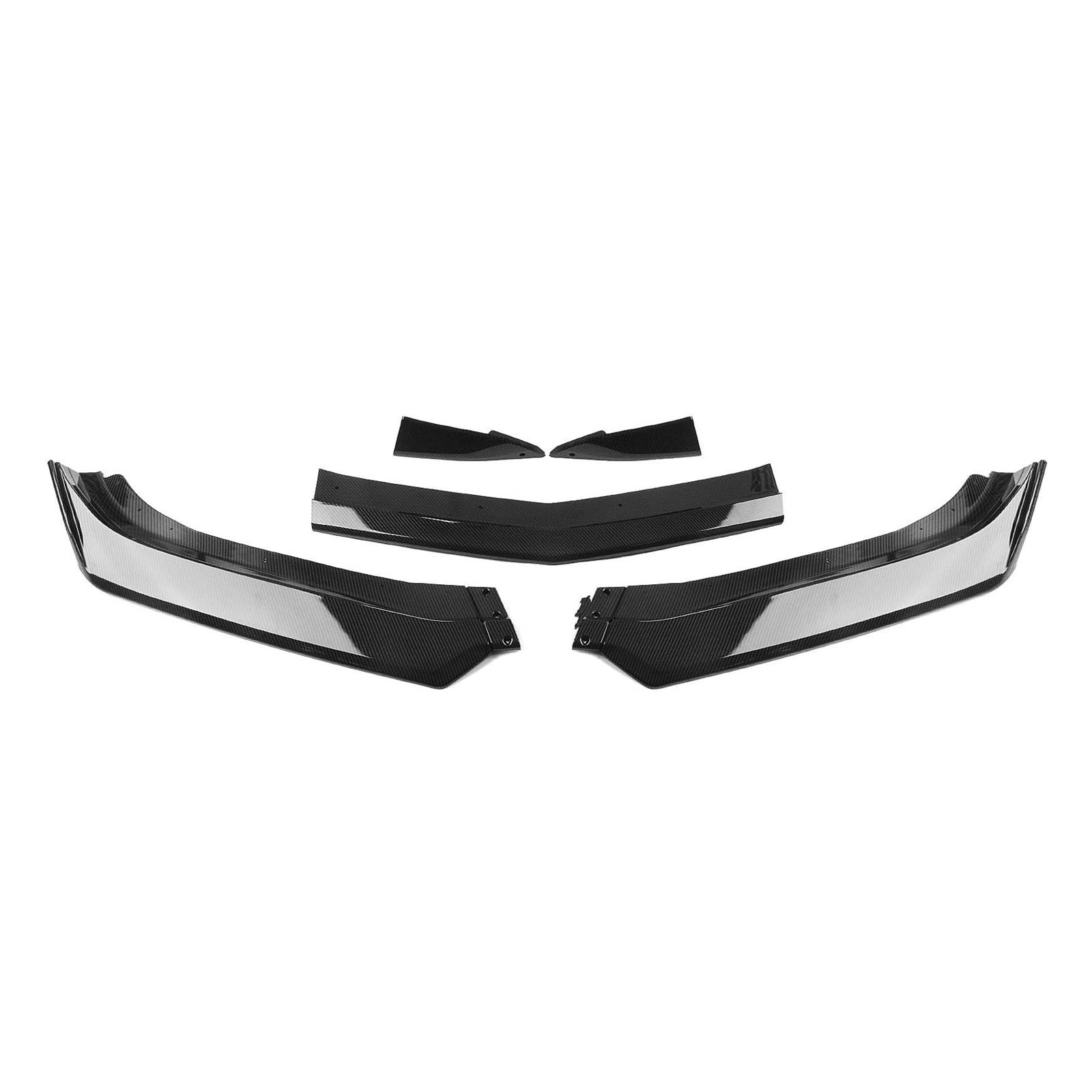 Frontstoßstange Spoiler Für Chevrolet Für Camaro SS LS LT RS 2016-2024 Frontspoilerlippe Carbon Fiber Look/Glanz Schwarz Unterer Splitterschutz Frontstoßstange Lip(Carbon Fiber Look) von Cvgffs