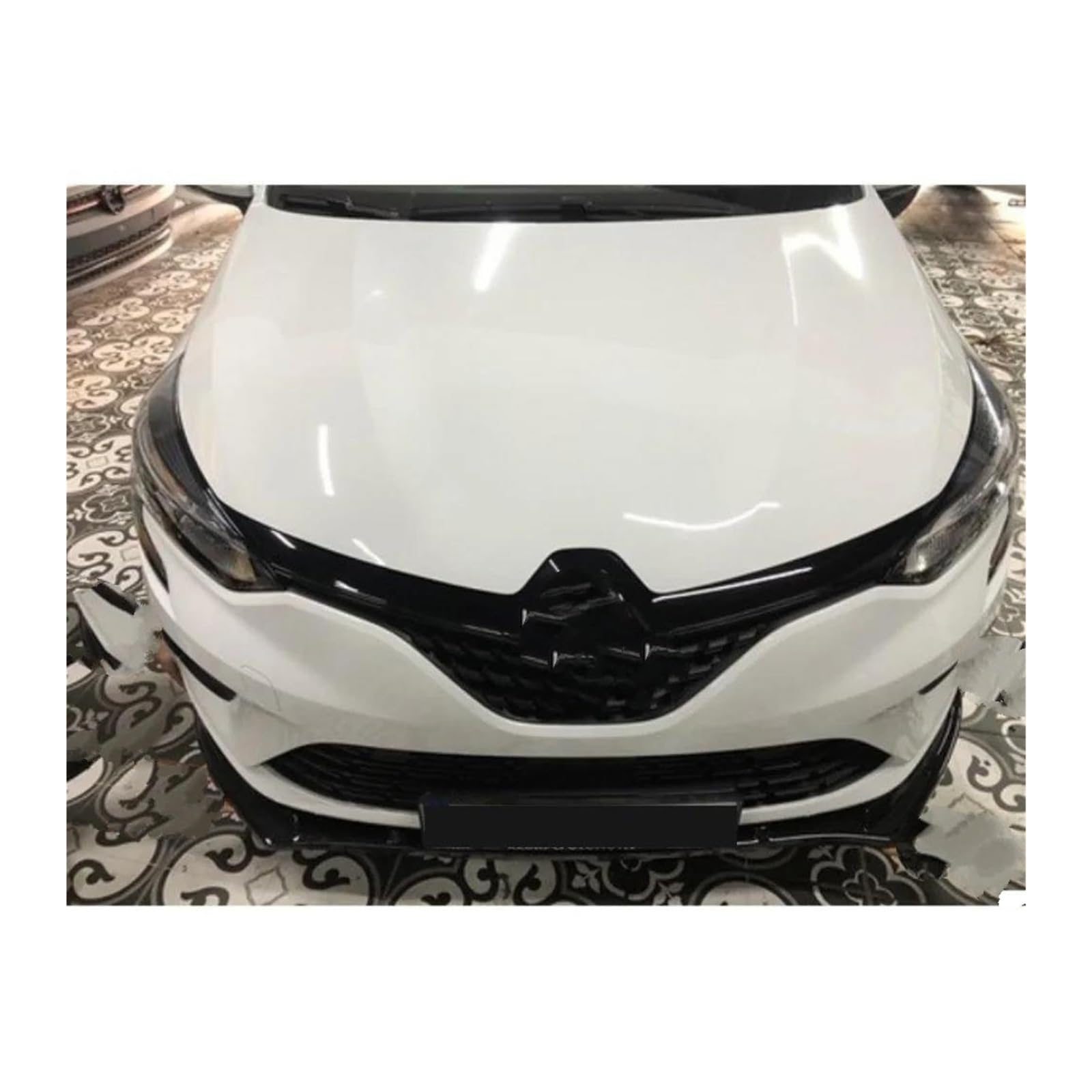 Frontstoßstange Spoiler Für Clio 5 2019-2022 Body Kit Autozubehör Spoiler Splitter Diffusor Klappe Sport Außenteile 3 Stück Frontstoßstange Lippe Frontstoßstange Lip(Schwarz) von Cvgffs