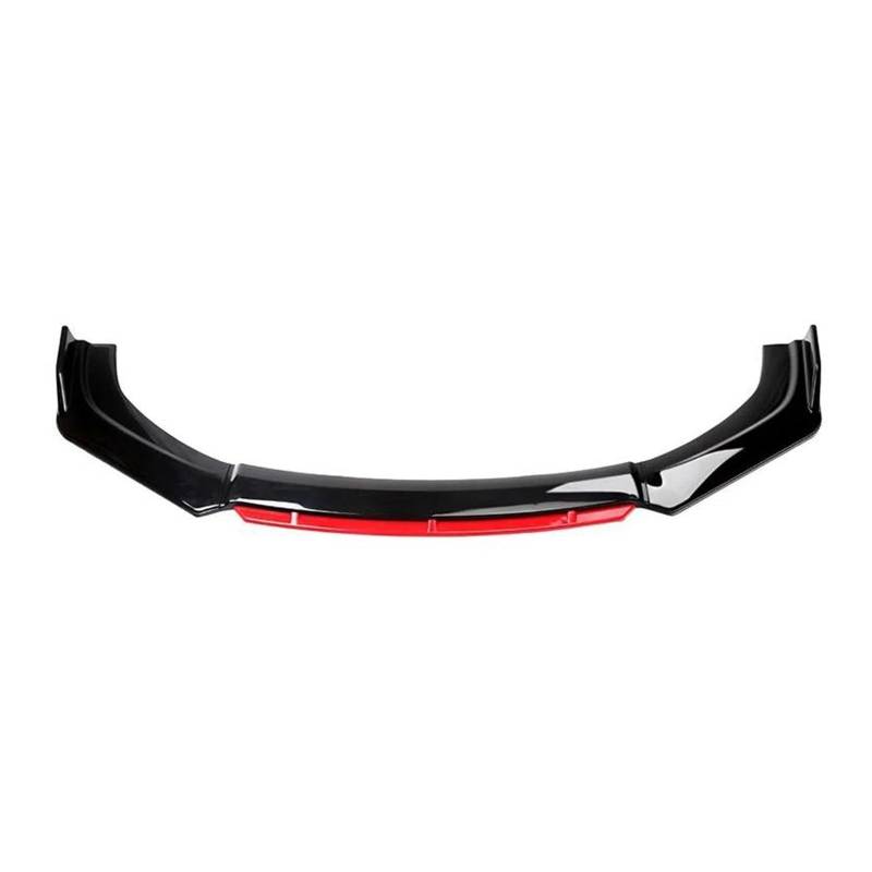 Frontstoßstange Spoiler Für Hyundai Für Genesis Coupe 04-13 ABS Sport Kit Zubehör Auto Vorderen Stoßfänger Split Lip Body Kit Spoiler Racing Separator Diffusor Frontstoßstange Lip(Bright Black red) von Cvgffs