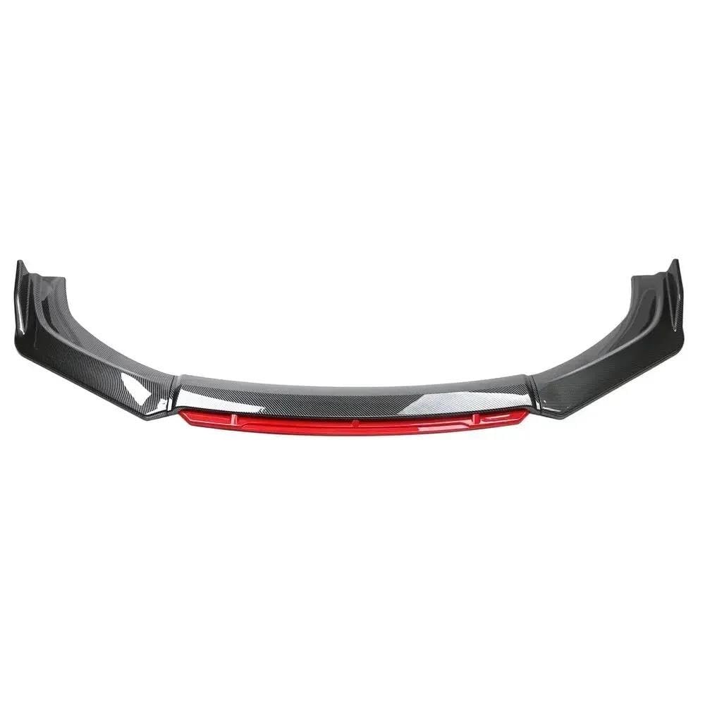 Frontstoßstange Spoiler Für Kia Für Ceed Für Proceed JD GT 2013-2021 Auto Front Stoßstange Lippe Kinn Spoiler Splitter Diffusor Körper Kit Trim Air Dam Canard Frontstoßstange Lip(Carbon Fiber and Red) von Cvgffs