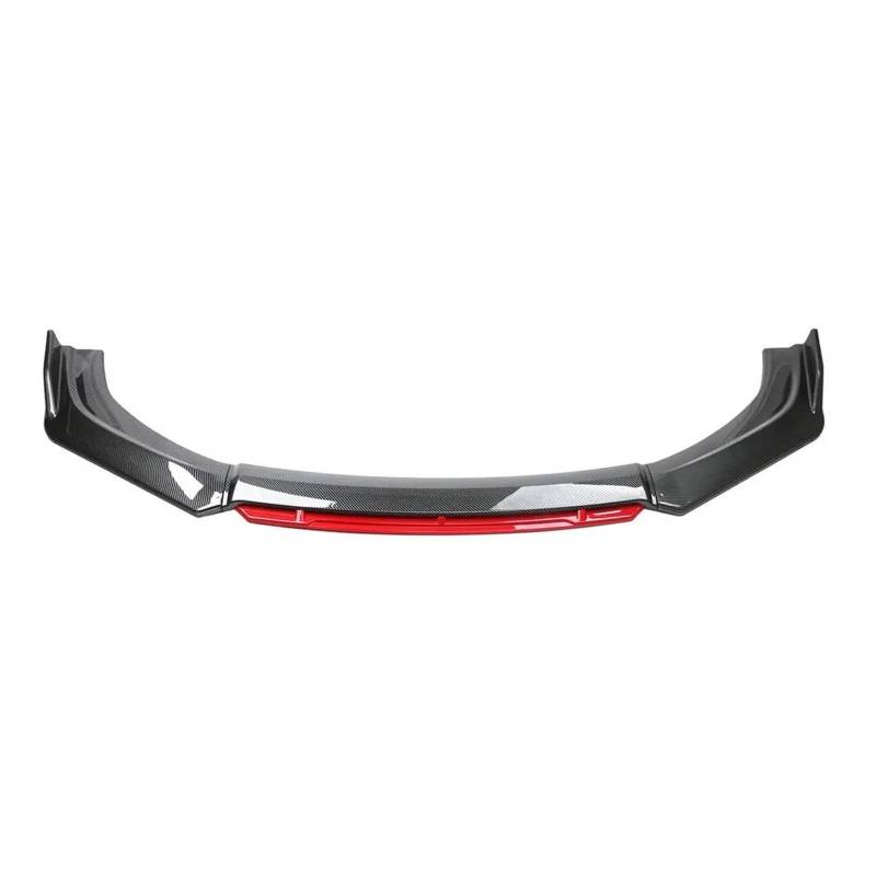 Frontstoßstange Spoiler Für S3 RS3 Für A3 2014-2023 Auto Vorderen Stoßfänger Lip Auto Kinn Spoiler Splitter Diffusor Körper Kit Trim Spoiler Air Dam Frontstoßstange Lip(Carbon Fiber and Red) von Cvgffs