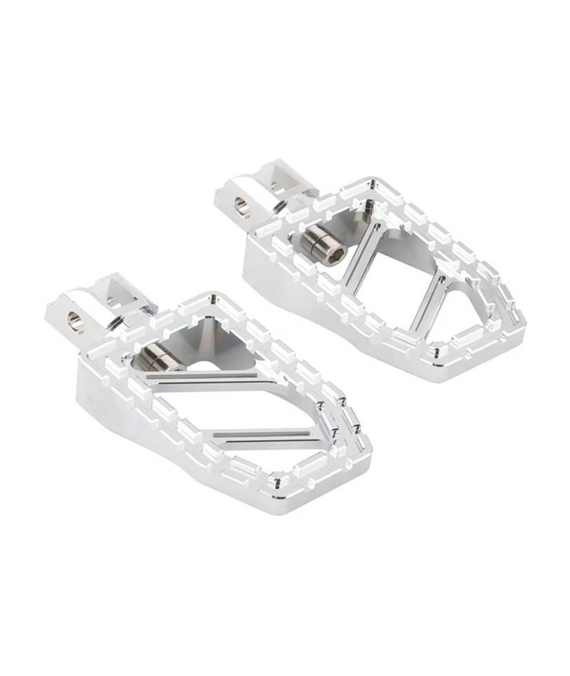 Fußrasten Motorrad Für Softail Für Fatboy Für Street Für Bob Breakout Für Deluxe Low Rider Slim 2018-2022 MX Fußstütze Pedal Fußrasten Riot Dielen Motorrad Fußrasten(Chrome pegs) von Cvgffs