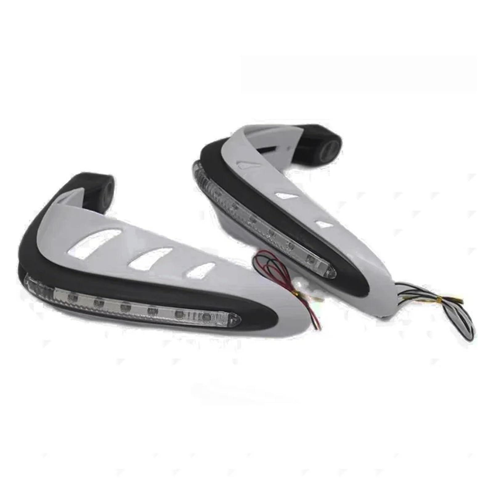 Handschutz Motorrad Universal Für Kawasaki Z750 Z800 Für Z900 Z1000 Für Versys 650 1000 ER6N ER6F Motorrad Handschutz 17-22mm Lenker Mit LED-Licht ABS Handschutz Lenker Hand Guards(White-White) von Cvgffs