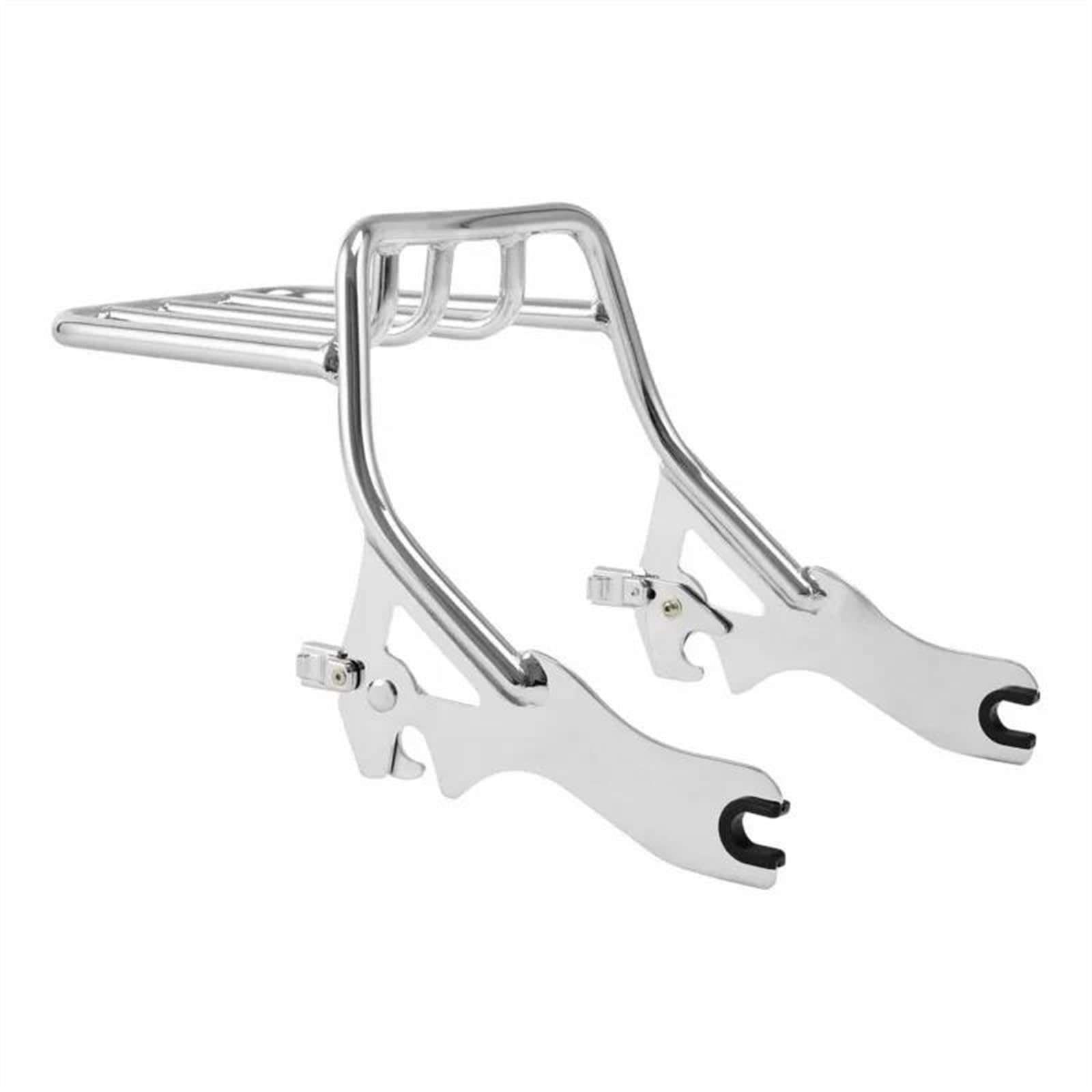 Motorrad Heckgepäckträger Motorrad Zwei-Up Gepäck Rack Für Deluxe FLDE Softail Dünne Heritage Classic FLSL FLHC FLHCS Street Bob FXBB 2018-2023 Hinterradgepäckträger(Chrome) von Cvgffs