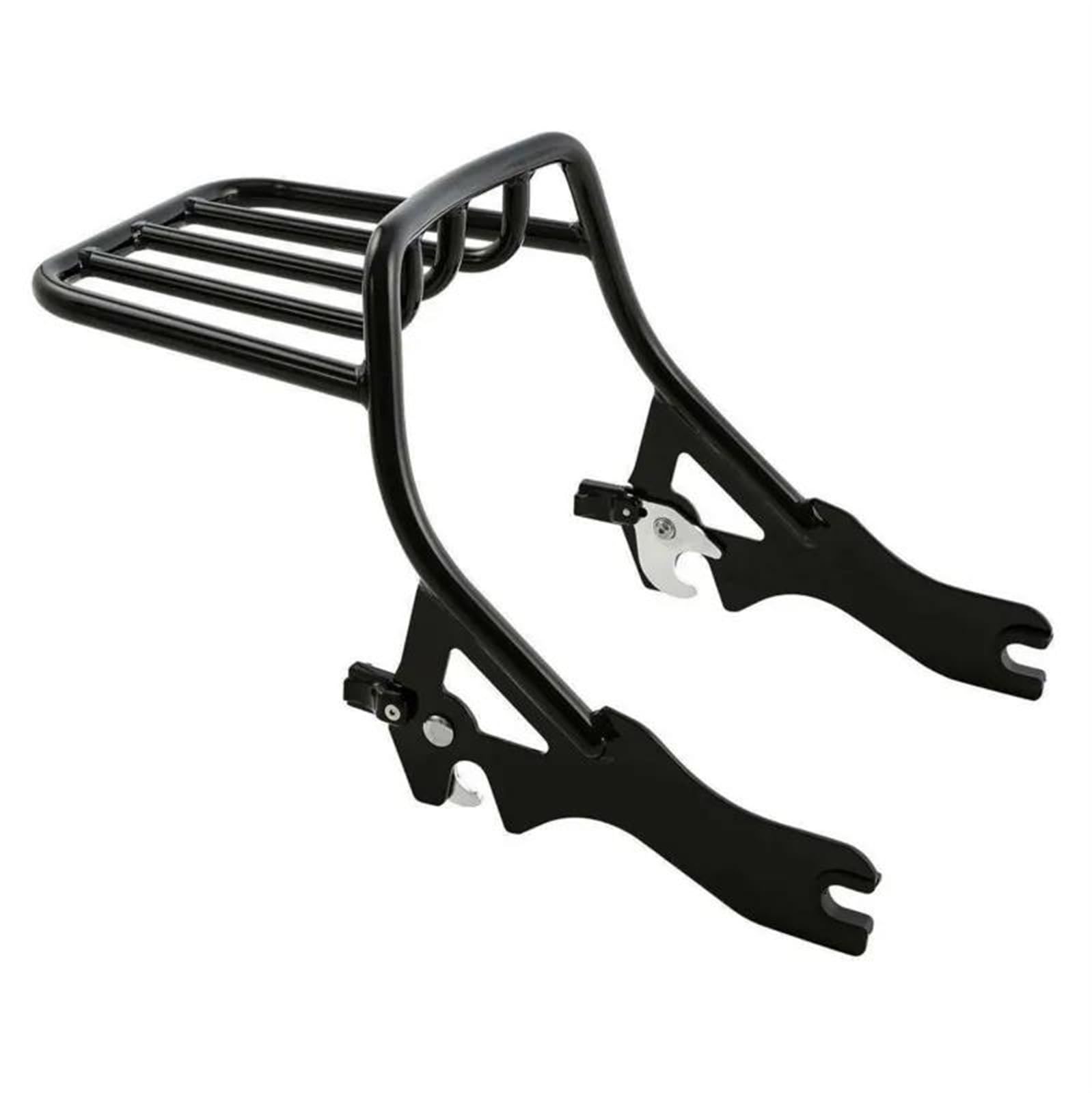 Motorrad Heckgepäckträger Motorrad Zwei-Up Gepäck Rack Für Deluxe FLDE Softail Dünne Heritage Classic FLSL FLHC FLHCS Street Bob FXBB 2018-2023 Hinterradgepäckträger(Gloss Black) von Cvgffs