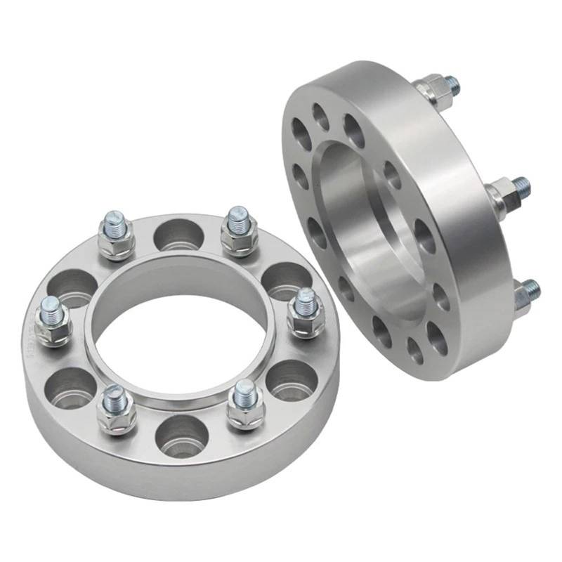 Rad Distanzscheiben 20/25/30/35/40/45mm PCD 6x139,7 77,8mm Spurverbreiterungen Adapter 6 Lug Für Geschmiedete Aluminiumlegierung 2 Stück Spurverbreiterungen(2PCS 25mm Silver) von Cvgffs