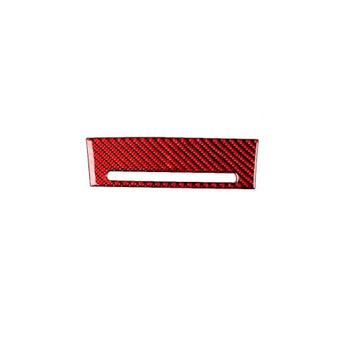 Schalttafelabdeckung Trims Für A3 S3 8P 2006-2007 Kohlefaser-Automatik-Schalthebelabdeckung Dekorativer Auto-Innendekorationsaufkleber Panel Schutz Rahmen Trim Aufkleber(Red1) von Cvgffs