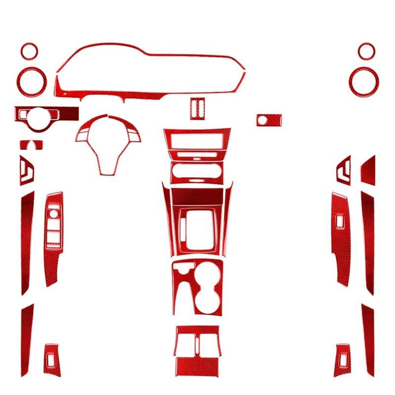 Schalttafelabdeckung Trims Für Benz C-Klasse W204 2012-2014 Carbon Faser Aufkleber Dashboard Tacho Surround Trim Streifen Panel Schutz Rahmen Trim Aufkleber(29) von Cvgffs