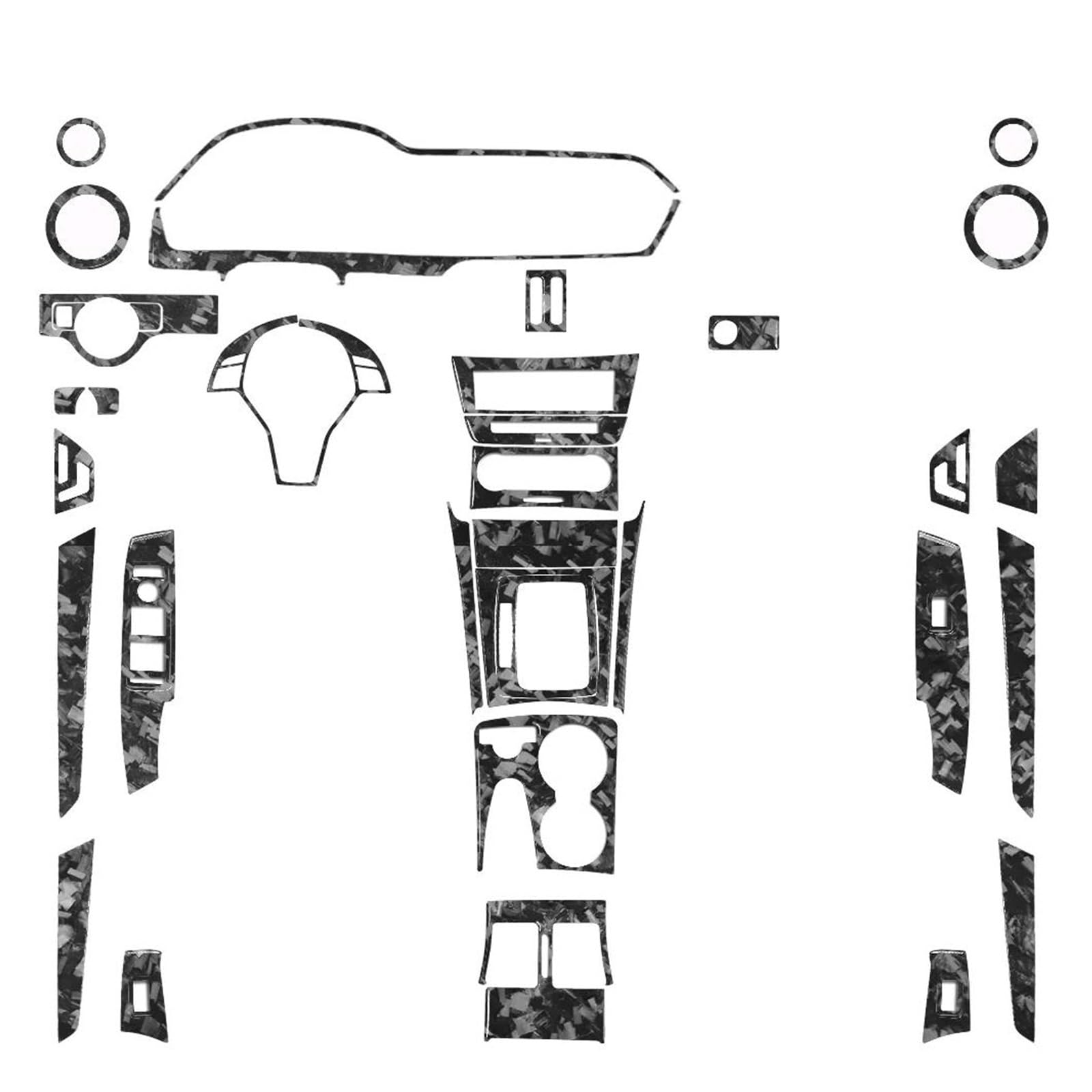 Schalttafelabdeckung Trims Für Benz C-Klasse W204 2012-2014 Carbon Faser Aufkleber Dashboard Tacho Surround Trim Streifen Panel Schutz Rahmen Trim Aufkleber(31) von Cvgffs