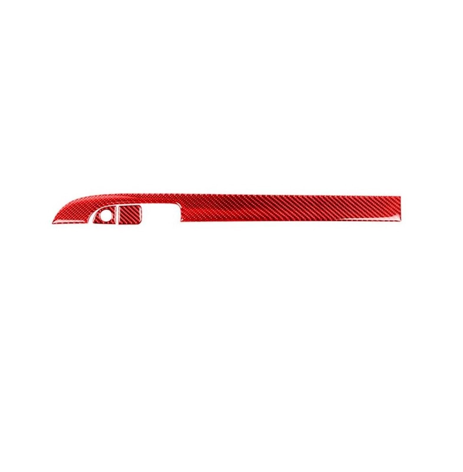 Schalttafelabdeckung Trims Für Dodge Für Charger 2011-2014 Armaturenbrett-Dekorationsabdeckungsstreifen Auto-Carbonfaser-Aufkleber Panel Schutz Rahmen Trim Aufkleber(Red Sticker) von Cvgffs