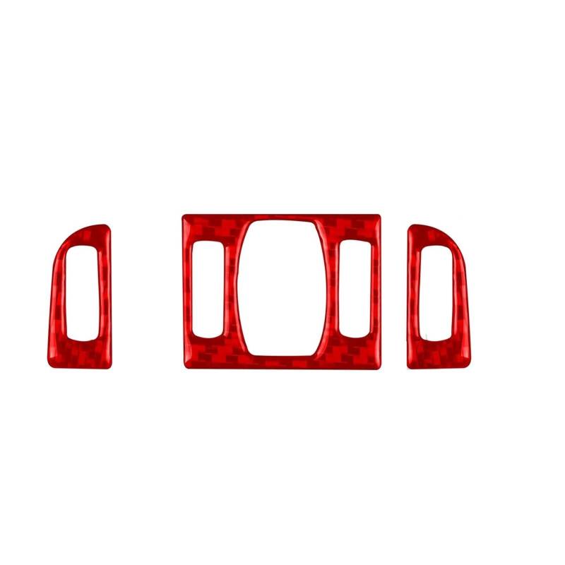 Schalttafelabdeckung Trims Für F01 7 Serie 2009-2014 Center Air Outlet Abdeckung Carbon Faser Aufkleber Auto Innen Panel Schutz Rahmen Trim Aufkleber(Red) von Cvgffs