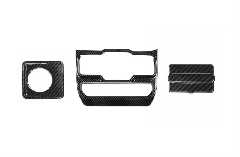 Schalttafelabdeckung Trims Für Jeep Für Wrangler JL Für Gladiator JT 2018-2023 Zigarettenanzünder/USB-Buchsenverkleidung/Fenstersteuerung Dekorationsabdeckung Panel Schutz Rahmen Trim Aufkleber(Carbon von Cvgffs