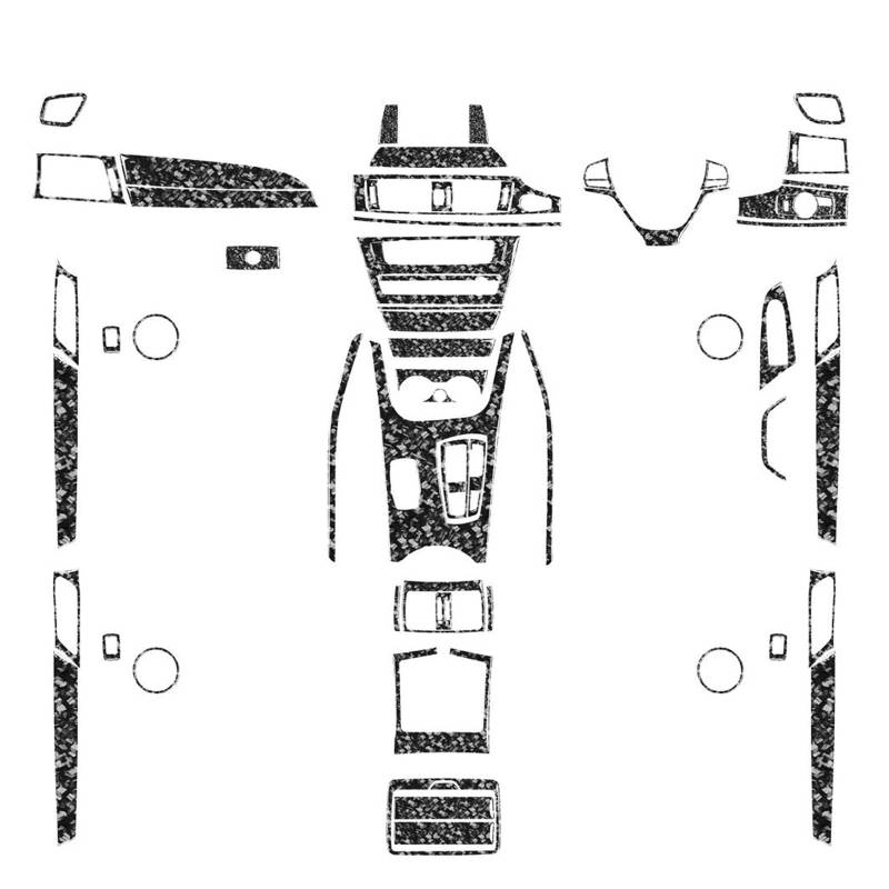 Schalttafelabdeckung Trims Für X3 Für X4 F25 F26 2011-2017 Geschmiedete Kohlefaser Zentrale Bedienfeldverkleidung Auto-Innenaufkleber Panel Schutz Rahmen Trim Aufkleber(Forged Carbon FiberB) von Cvgffs