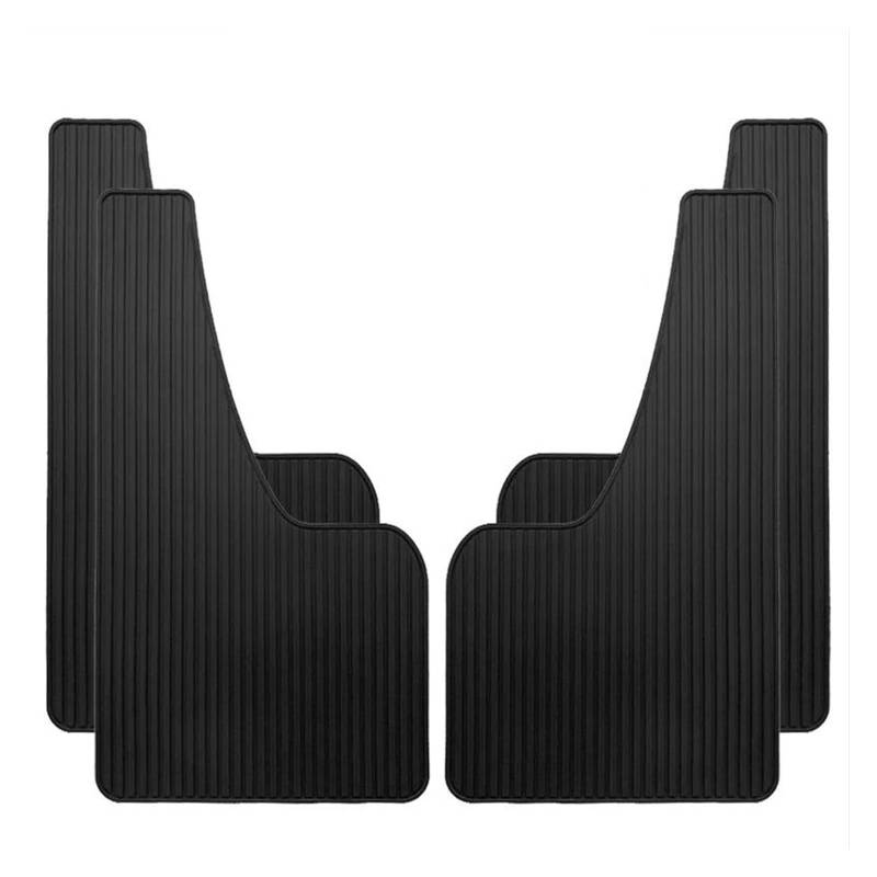 Schmutzfänger Für Auto SUV Off-Road Truck Universal Auto Kotflügel Vorne Hinten Räder Schmutzfänger PP Splash Fender Guards Kotflügel(4pcs Large Black) von Cvgffs