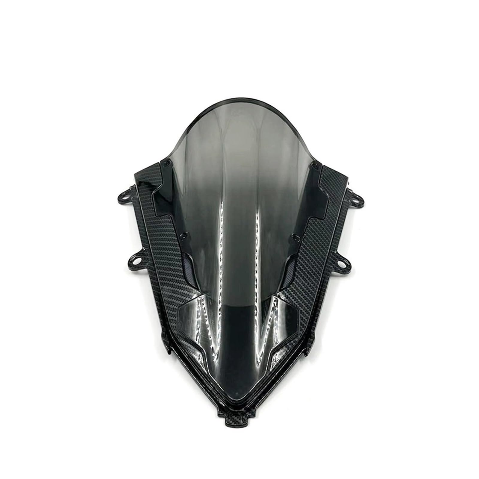 Windschutz Motorrad Windschild Für CBR650R 2019-2023 Motorrad Windschutzscheibe Windschutz Aluminium Kit Deflektor Moto Windschild(Carbon Pattern Smoke) von Cvgffs