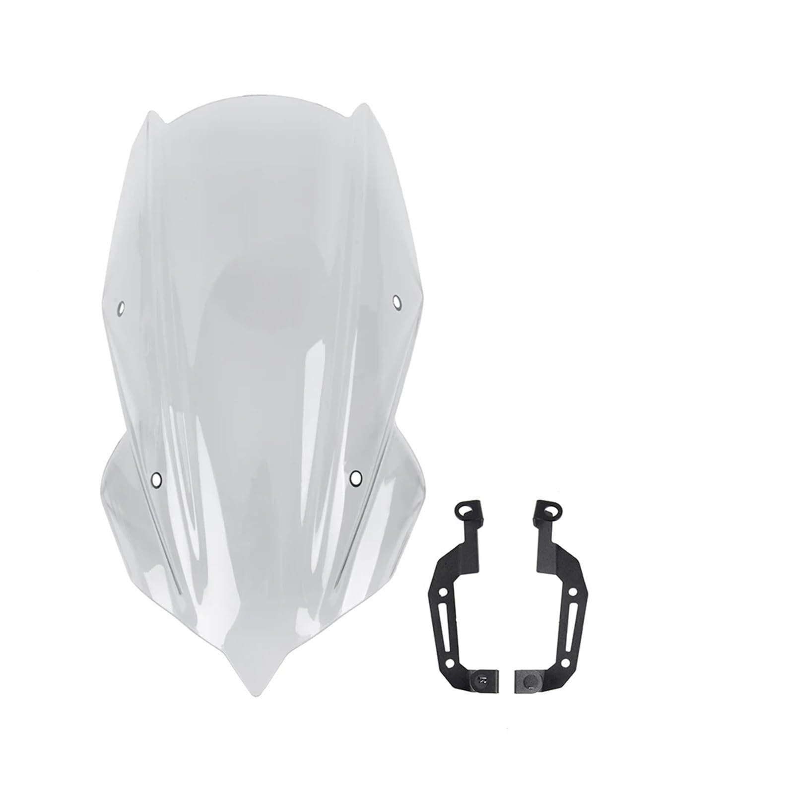 Windschutz Motorrad Windschild Für Kawasaki Für Z250 Für Z400 2019-2023 Motorrad Sport Windschutzscheibe Windschutz Deflektor Doppel Blase Moto Windschild(Clear) von Cvgffs