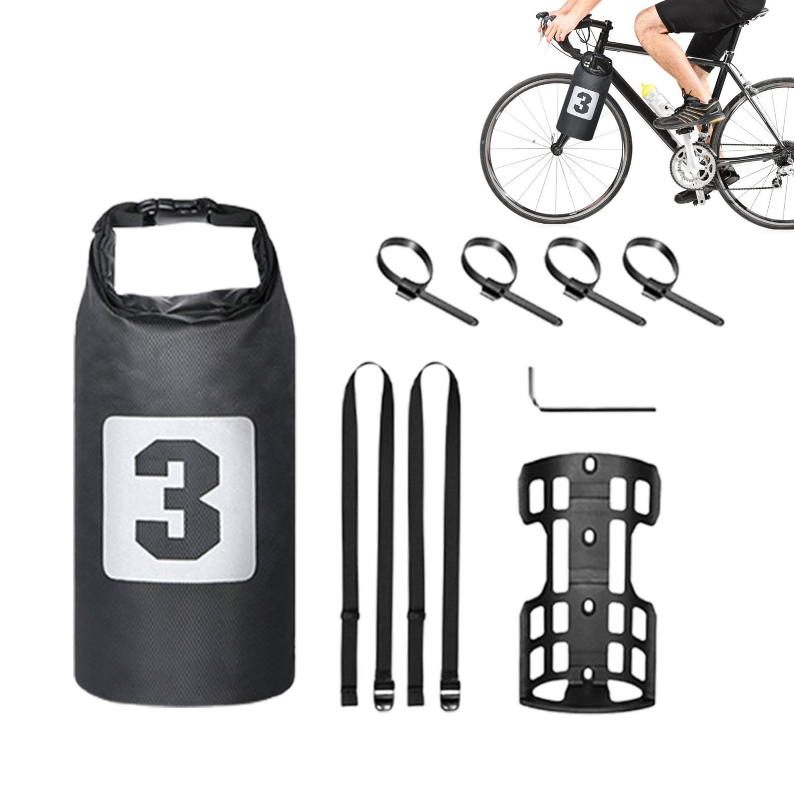 Cyatfcn Fahrrad-Vorderradgabeltaschenhalterung, Fahrradgabeltasche,Tragbarer Fahrradrucksack - Wasserdichter tragbarer Fahrradrucksack für die Vordergabel, wasserdichte Gepäckträgertaschen, kompakte von Cyatfcn