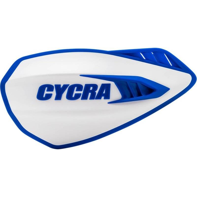 White/Blue Cyclone Handguards von Cycra