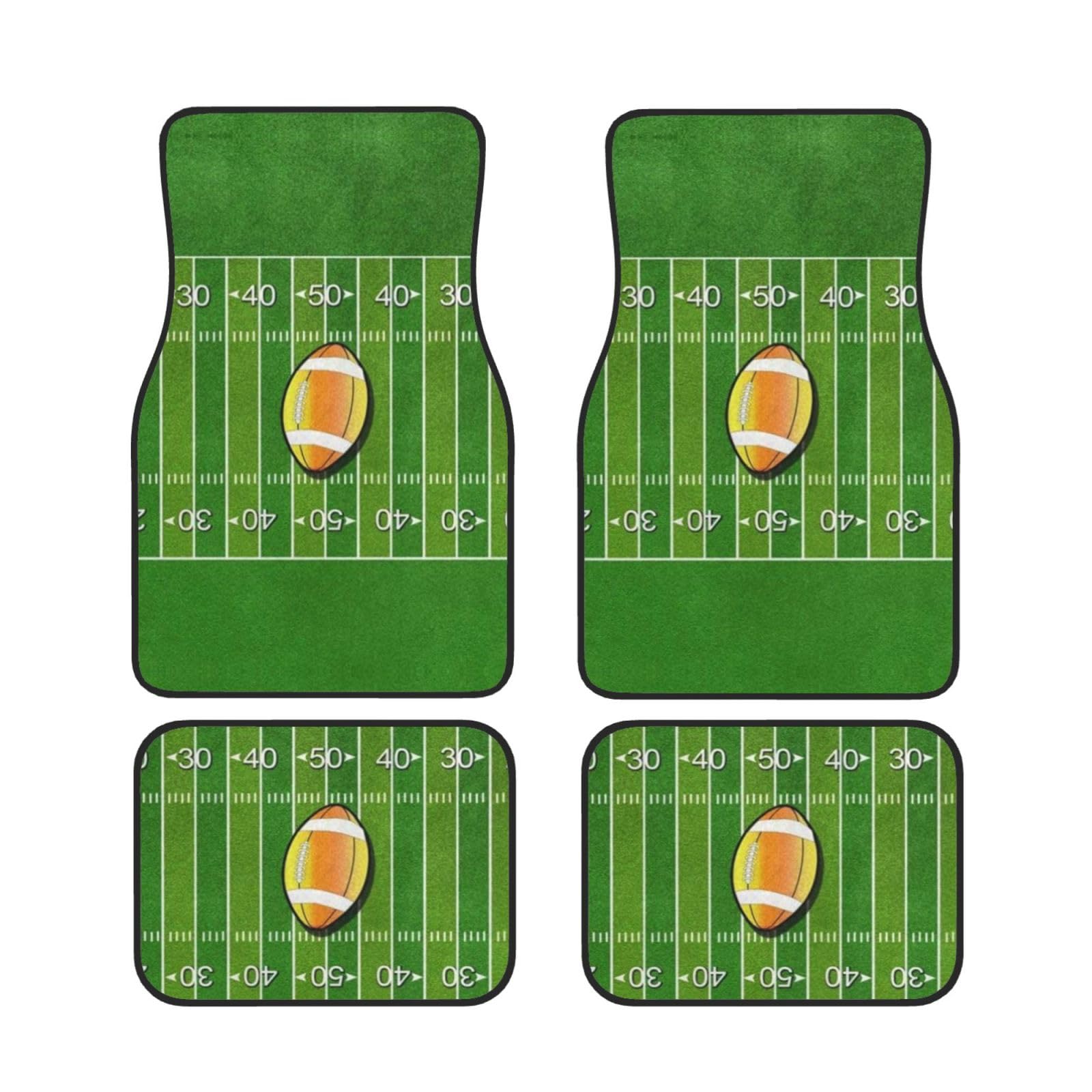 American Football Field Ball Sport Print Automatten Universal Auto Fußmatten Set von 4 Stück vorne hinten Teppich passend für Auto SUV Van & LKW von Cykazhst