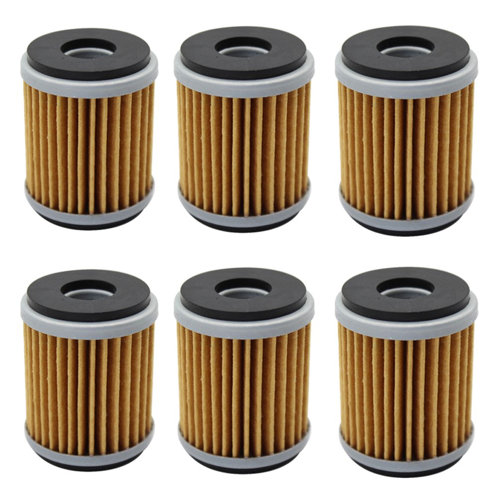 Cyleto Ölfilter for YAMAHA WR250F WR 250 F 2003-2009 2011 2012 2013 2015 2016 / WR450F WR 450 F 2003-2009 2011 2012 2013 2014 2015 2016 (6 Stück) von Cyleto