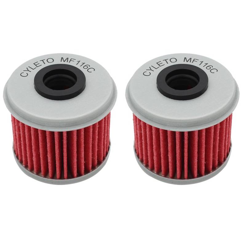 Cyleto Ölfilter für Honda CRF250R CRF 250R 2004-2016 / CRF250X CRF 250X 2004 2005 2006 2007 2008 2009 2012 2013 2014 2015 2016(2 Stück) von Cyleto