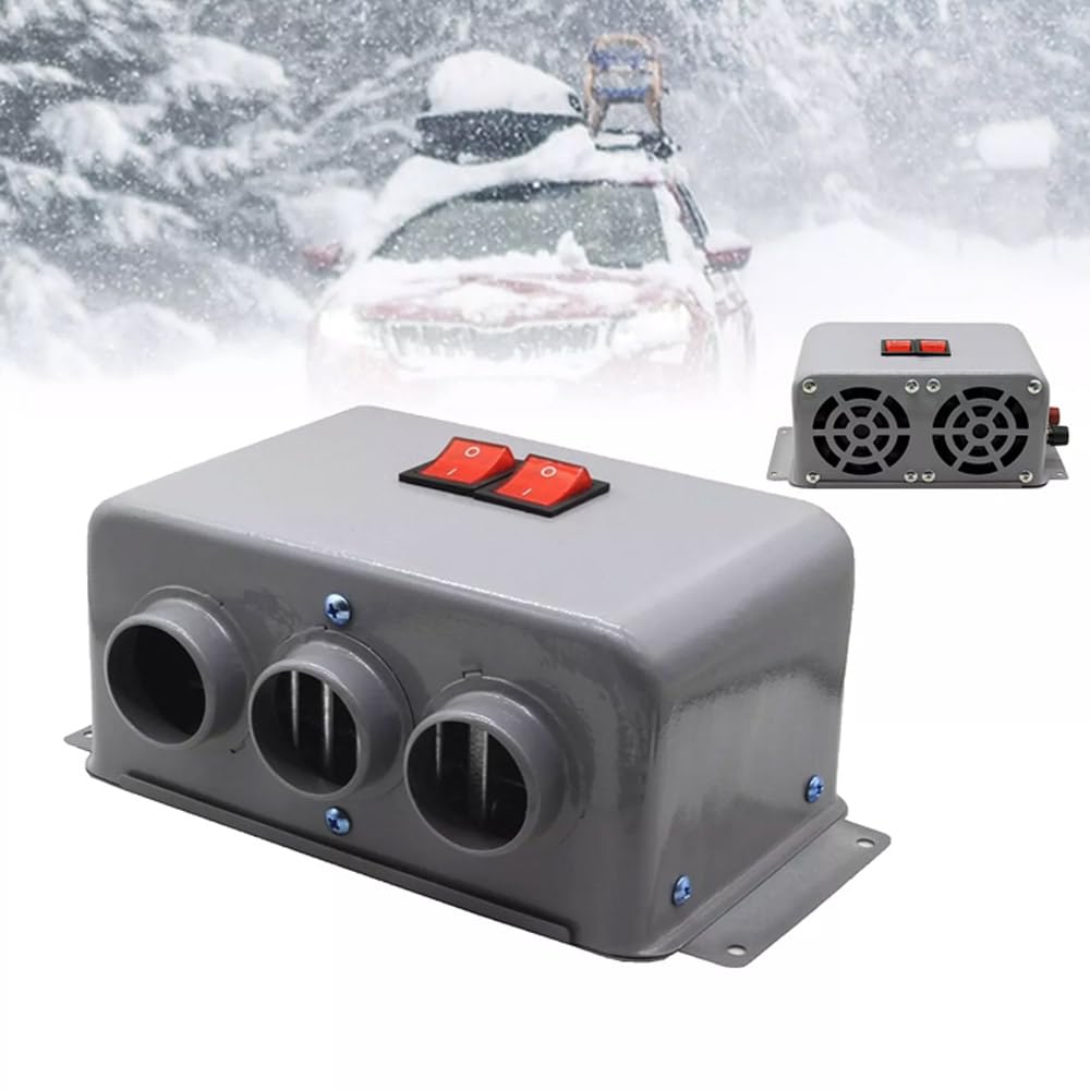 Cymwer Auto-Heizung, 12 V/24 V, Elektro-Auto-Heizung, Heizgebläse, Entfroster, Demister, 3-Loch-Winter-Auto-Heizungs-Set für Autos von Cymwer