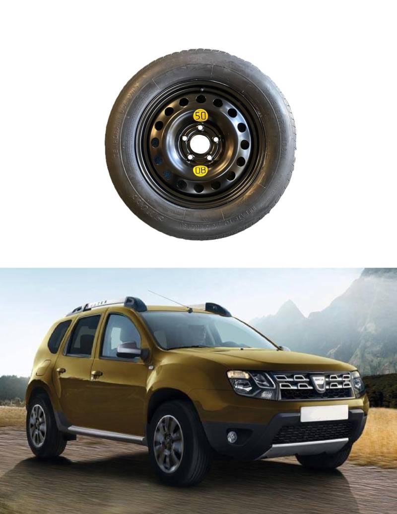 Ersatzrad, 40,6 cm (16 Zoll), kompatibel mit Dacia Duster 145/90R16 von D'ANGELO 1988