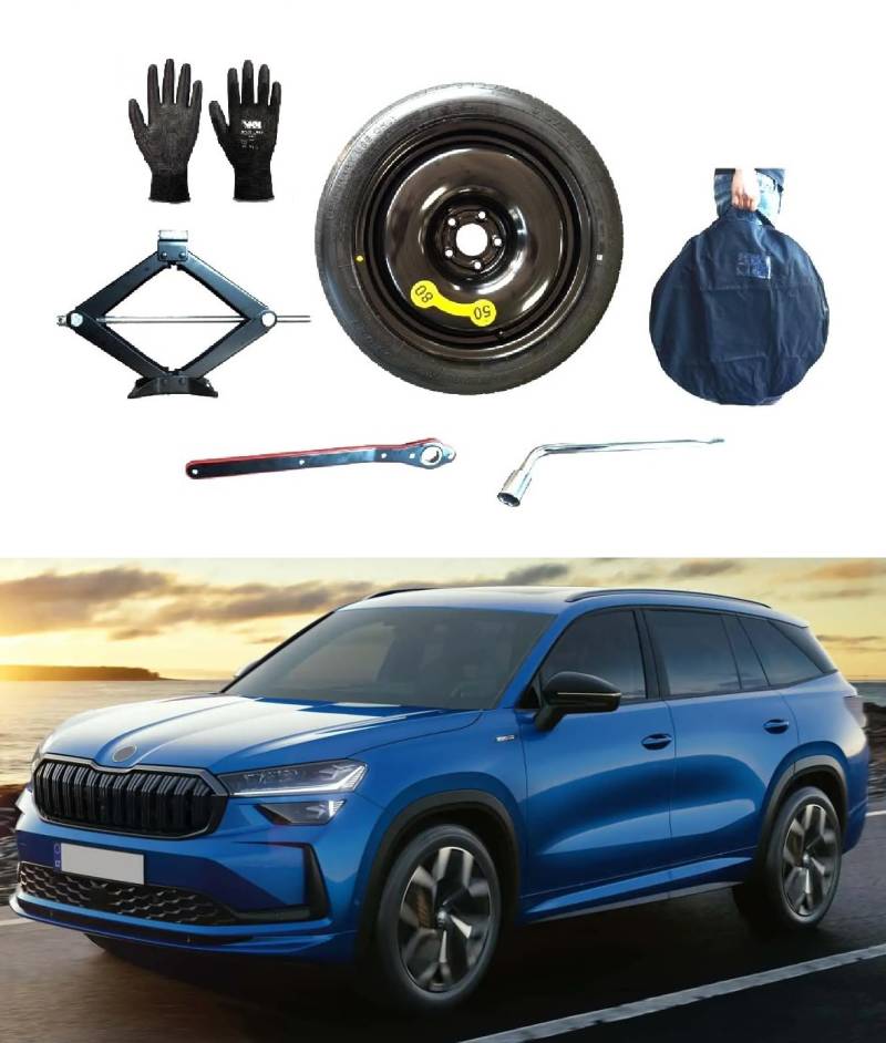 Notrad 17" kompatibel mit Skoda Kodiaq mit Wagenheber, Schlüssel, Handschuhe und Tasche 125/80R17 von D'ANGELO 1988