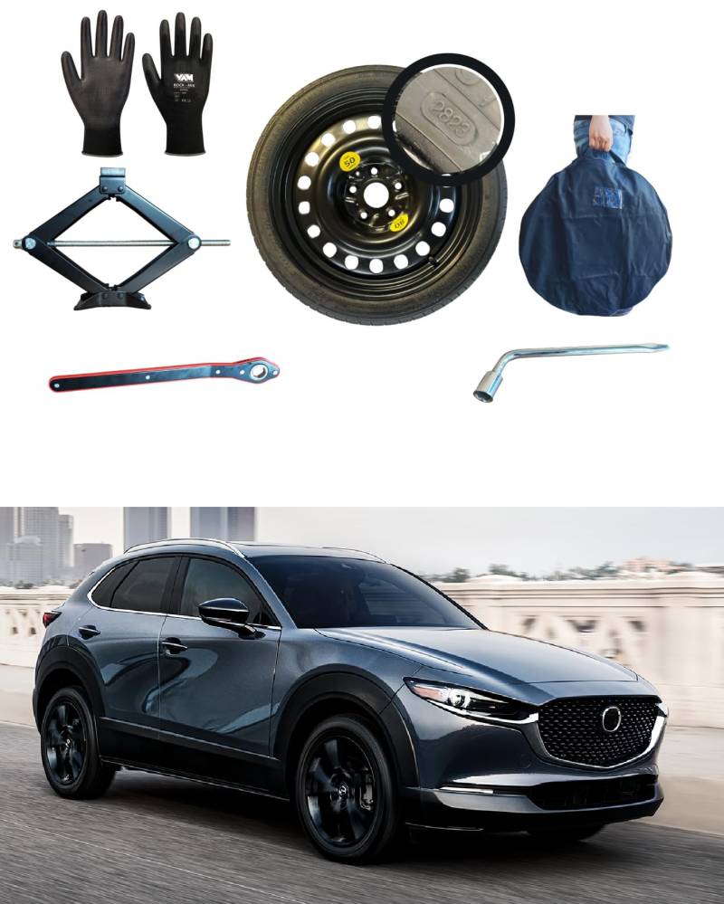 Notrad 17" kompatibel mit Mazda CX-30 mit Wagenheber, Schlüssel, Handschuhe und Tasche 125/80R17 von D'ANGELO 1988