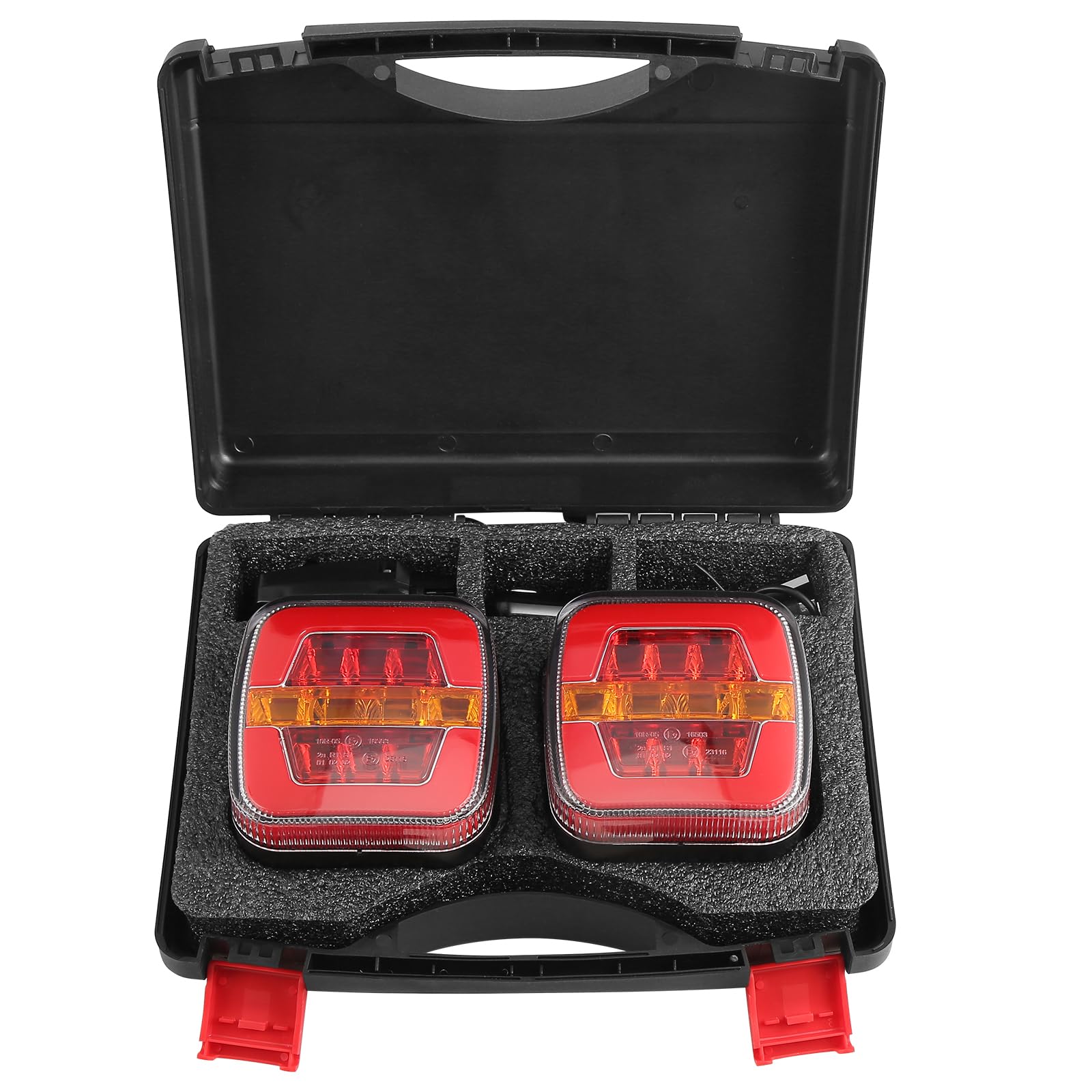 D-TECH 12V 24V Kabellose LED Rückleuchten Anhänger mit Magnet,Kabelloses Beleuchtungs LED Set für Anhänger,LKW,LED Rückleuchten Kabellos Magnetisch Anhänger Rücklicht Akku Heckleuchten Wasserdicht von D-TECH