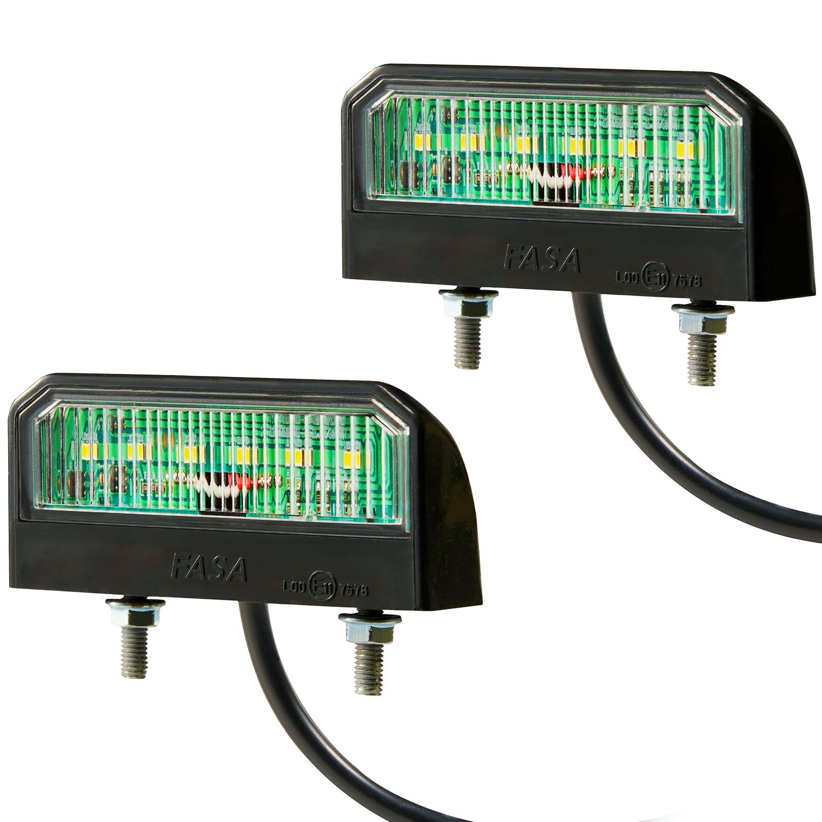 D-TECH 2 x LED Nummernschildbeleuchtung anhänger 12v 24v, IP67 Wasserdicht Kennzeichenbeleuchtung Anhänger mit ECE Prüfzeichen von D-TECH