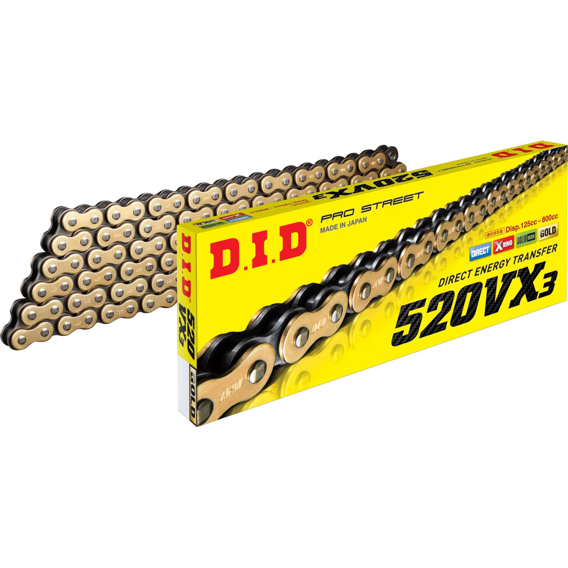 D.I.D. Supersprox Kettenkit Stealth 520VX3(G&B) Niet X 15/46/114 gold für Kawa von D.I.D. Supersprox