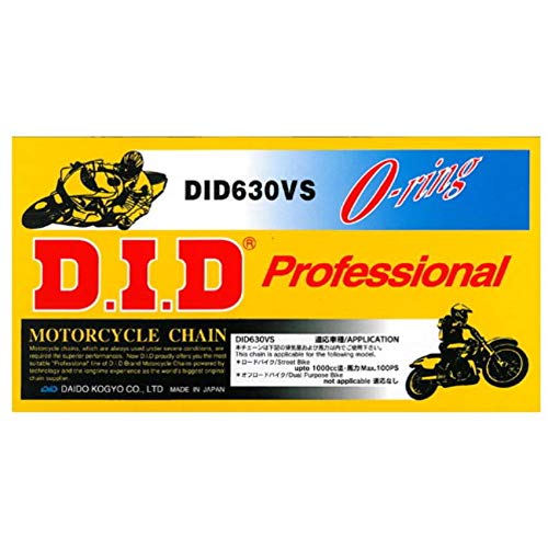 D.I.D Unisex-Adult 630VS-88XB DID Chain 630V Schwarz – Länge: 88 Glieder mit Nietverbindung (ZJ), Other, One Size von D.I.D