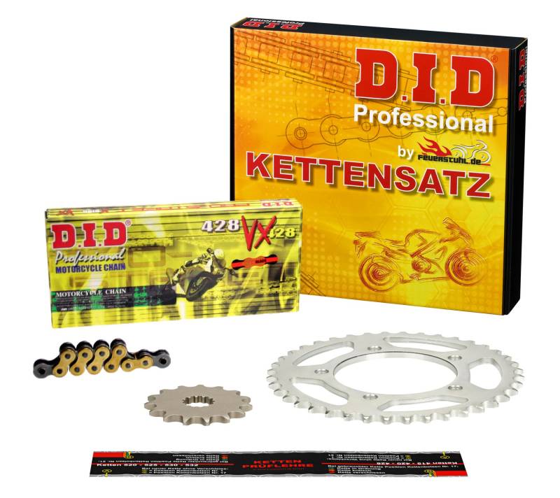 D.I.D X-Ring (VX) Kettensatz für Yamaha DT 125 R /RE, Bj. 1991-2006 von D.I.D