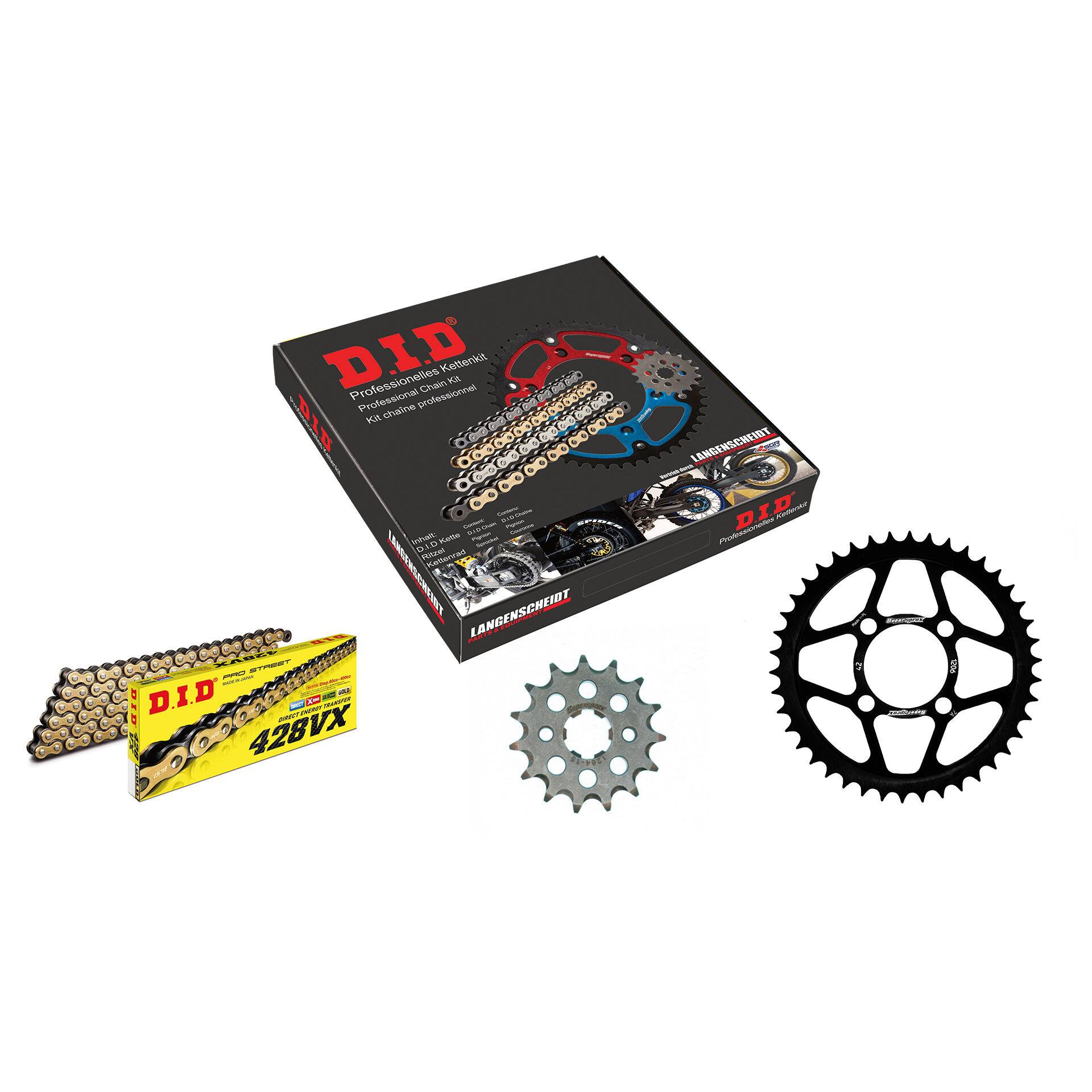 D.I.D. Kettenkit 428VX(G&B) Clip X 15/42/124 für CBR 125 R 04-10 von D.I.D.