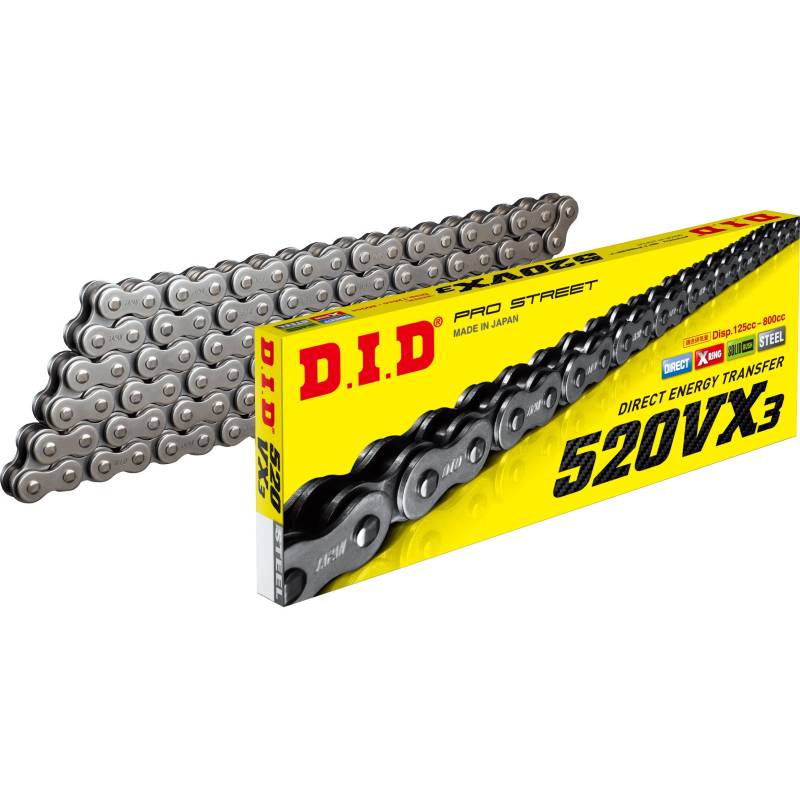 D.I.D. Kettenkit 520VX3 Clip X 15/46/114 für Kawa ER-6/Versys/Z 650 von D.I.D.