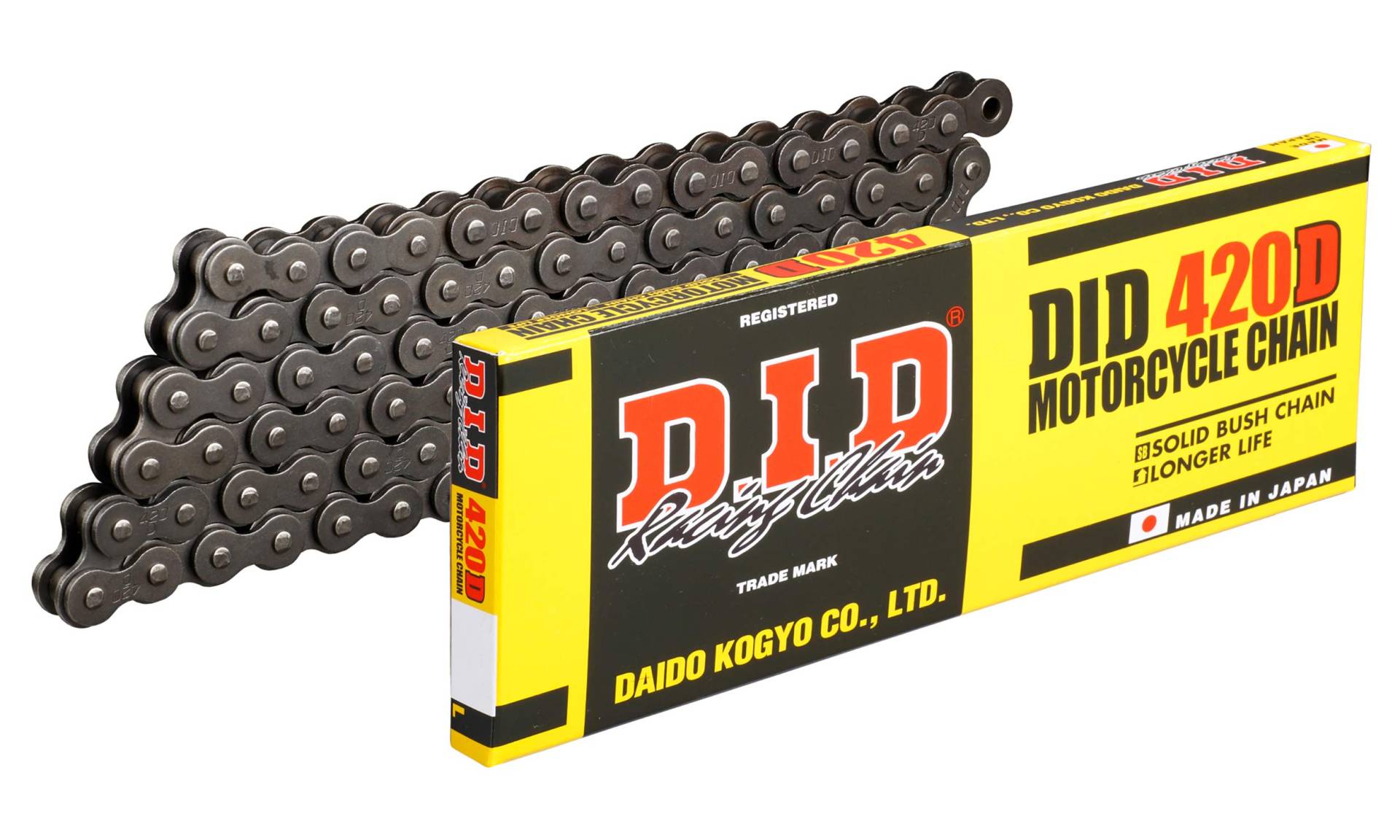 DID Kette 420 D, 122 Glieder (Standard), offen mit Clipschloss von D.I.D Racing Chain