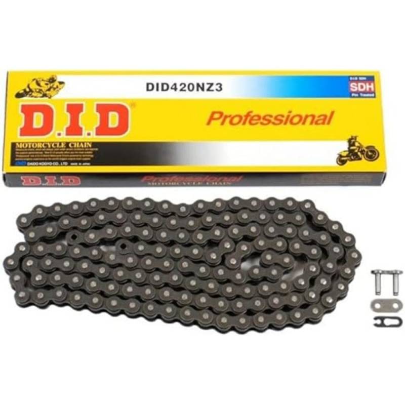 DID Kette 420 NZ3, 140 Glieder (Standard), offen mit Clipschloss von D.I.D