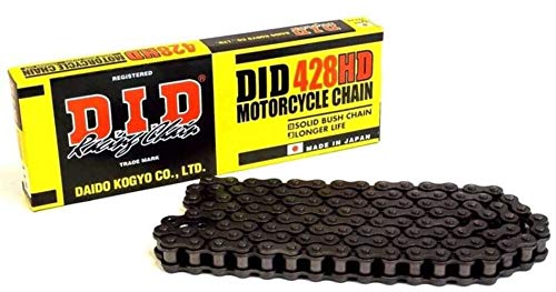 DID Kette 428 HD verstärkt schwarz 118 Glieder offen Clipschloss von D.I.D Racing Chain