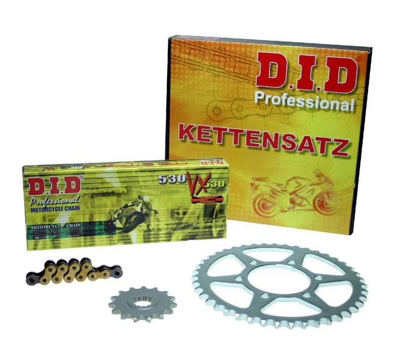 Kettensatz Kawasaki VN 800 Classic, 1996-2006, VN800B, VN800AB, DID X-Ring (VX gold) verstärkt von Feuerstuhl.de GmbH