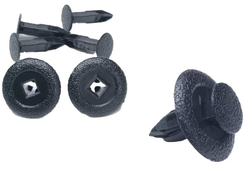 12 Stück Schwarz Clips Innenverkleidung Befestigung Clips 6mm Neu DIK026 von D.I.K OnlineShop