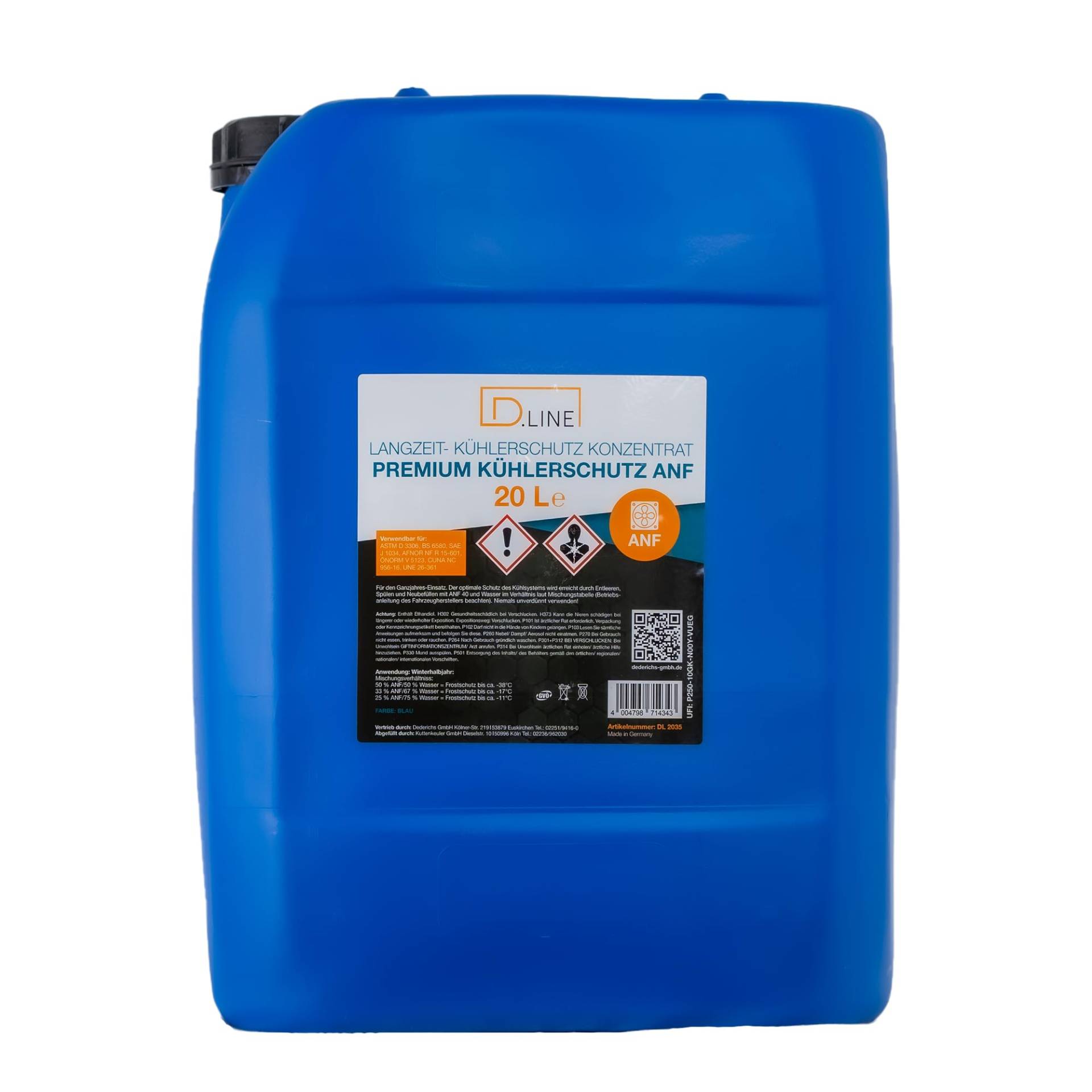 D.LINE Kühlerschutz Konzentrat ANF 40 blau, 20 Liter von D.LINE