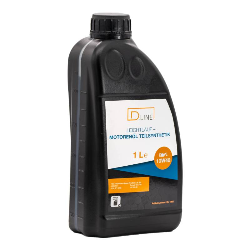 D.LINE Motorenöl, LEICHTLAUF-TEILSYNTHETIK | 10W-40 (1x 1 Liter) von D.LINE