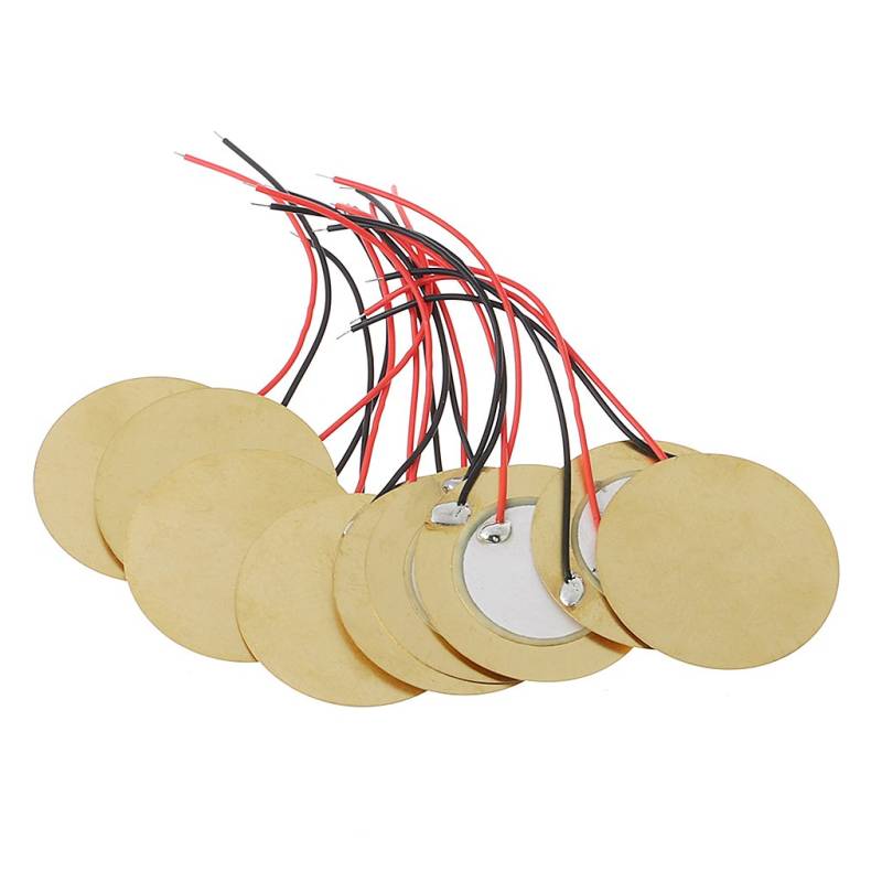 10pcs 35mm Piezo Elemente Sound Trigger Drum Disc+ Draht Kupfer von DABAIXIONG