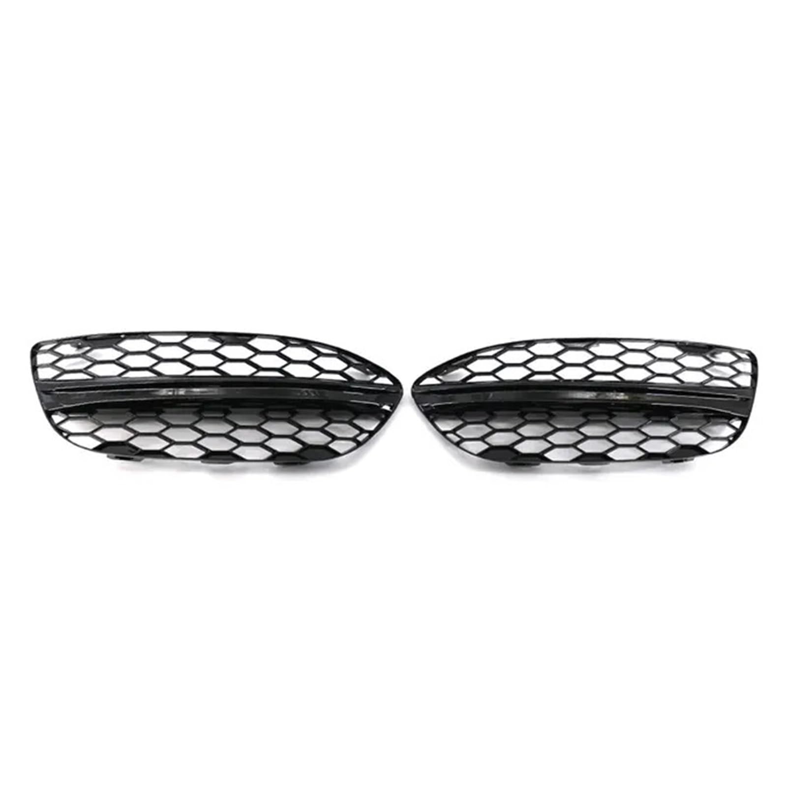 Auto Front Stoßstange Kühlergrill Nebel Licht Abdeckung Chrom Zierleisten Kompatibel for Mercedes -Benz C-Klasse W205 2014-2020 2058851623 2058851523(Gloss Black) von DACOLWZING