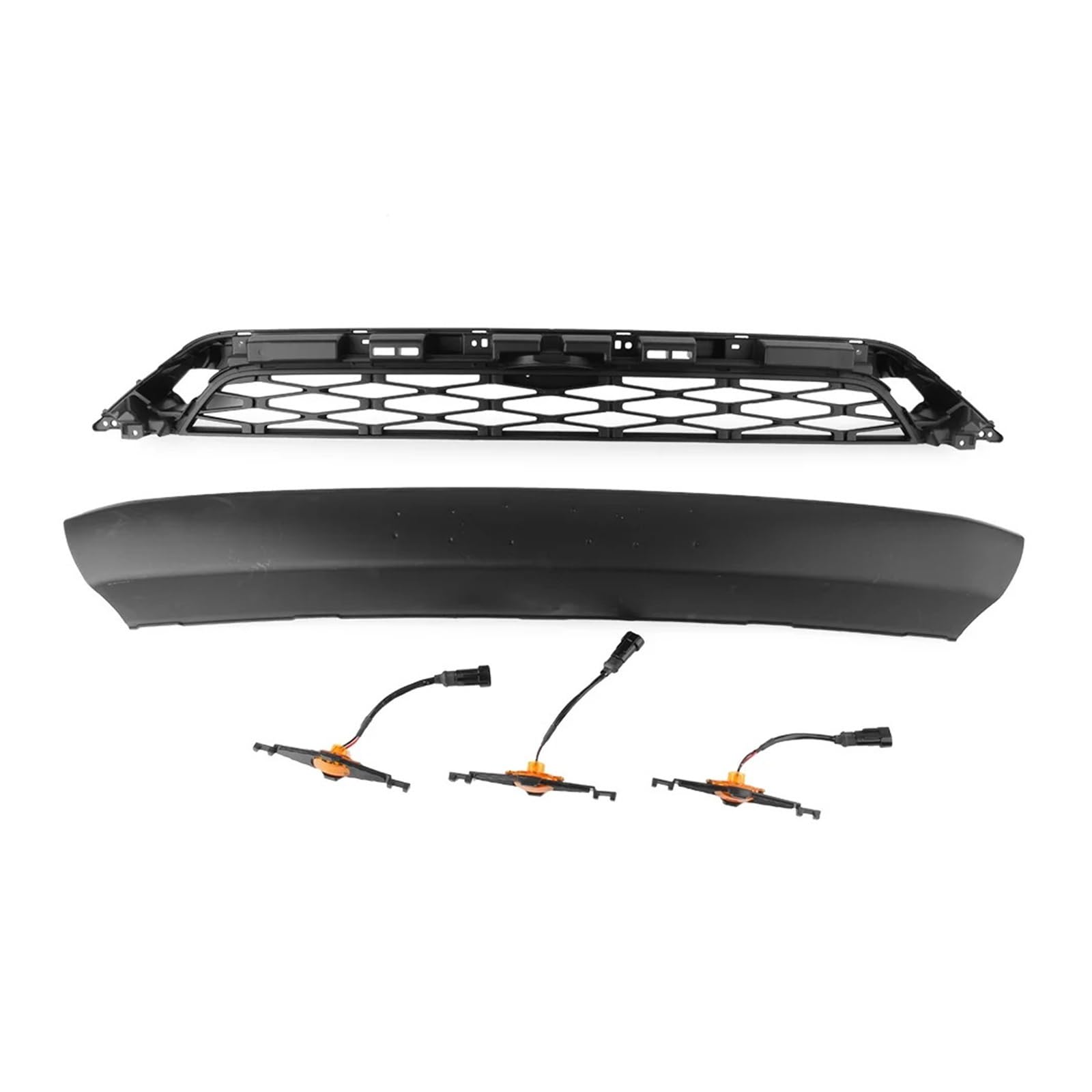 Auto-Frontgrill, ABS-Racing-Obergrill mit bernsteinfarbenem Licht, kompatibel mit Toyota 4Runner TRD Pro 2014 2015 2016 2017 2018 2019, Autoteile von DACOLWZING