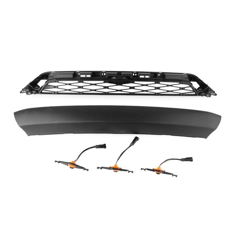 Auto-Frontgrill, ABS-Racing-Obergrill mit bernsteinfarbenem Licht, kompatibel mit Toyota 4Runner TRD Pro 2014 2015 2016 2017 2018 2019, Autoteile von DACOLWZING