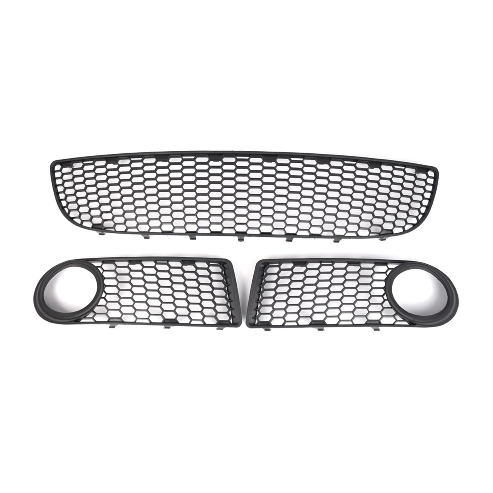 Auto-Frontstoßstange, unterer Nebelscheinwerfer-Entlüftungsgrill, Grillabdeckung, kompatibel mit VW -Beetle -Cabrio 2006-2010, ABS, Schwarz(3pcs Grille) von DACOLWZING