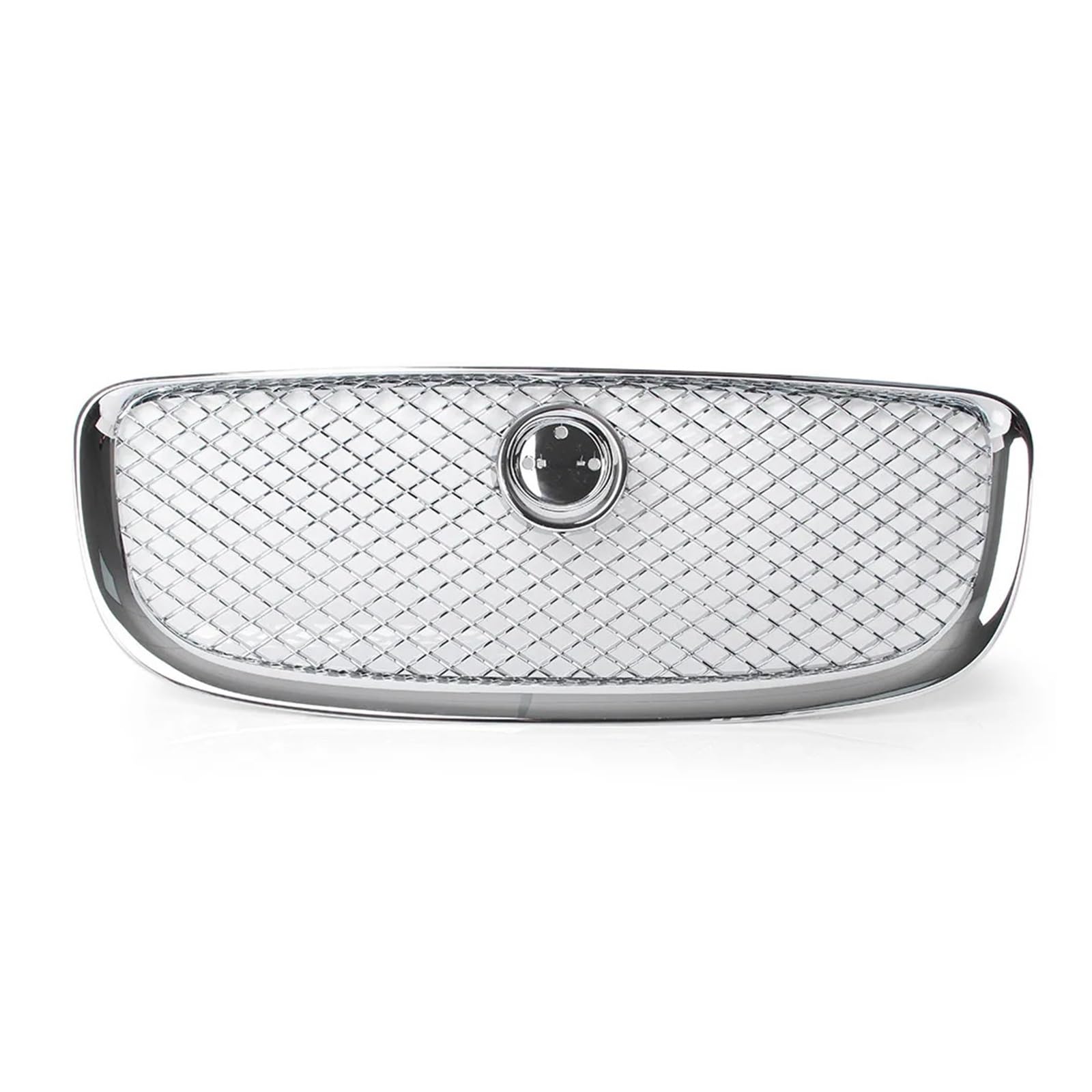 Auto-Frontstoßstangen-Gittergrill Kompatibel for Jaguar -XJ -XJR X351 2010 2011 2012 2013 2014 2015 Oberer Renngrill Ersatz-Autozubehör(Silver) von DACOLWZING